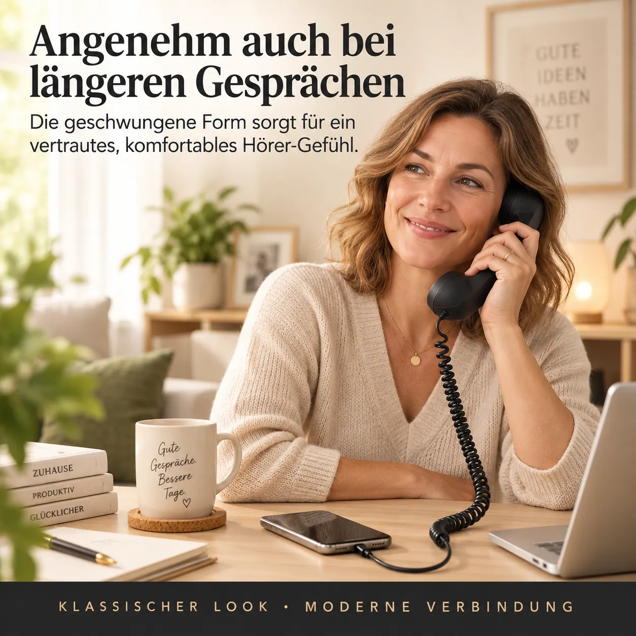 Retro Telefonhörer Produktdetails und Größe