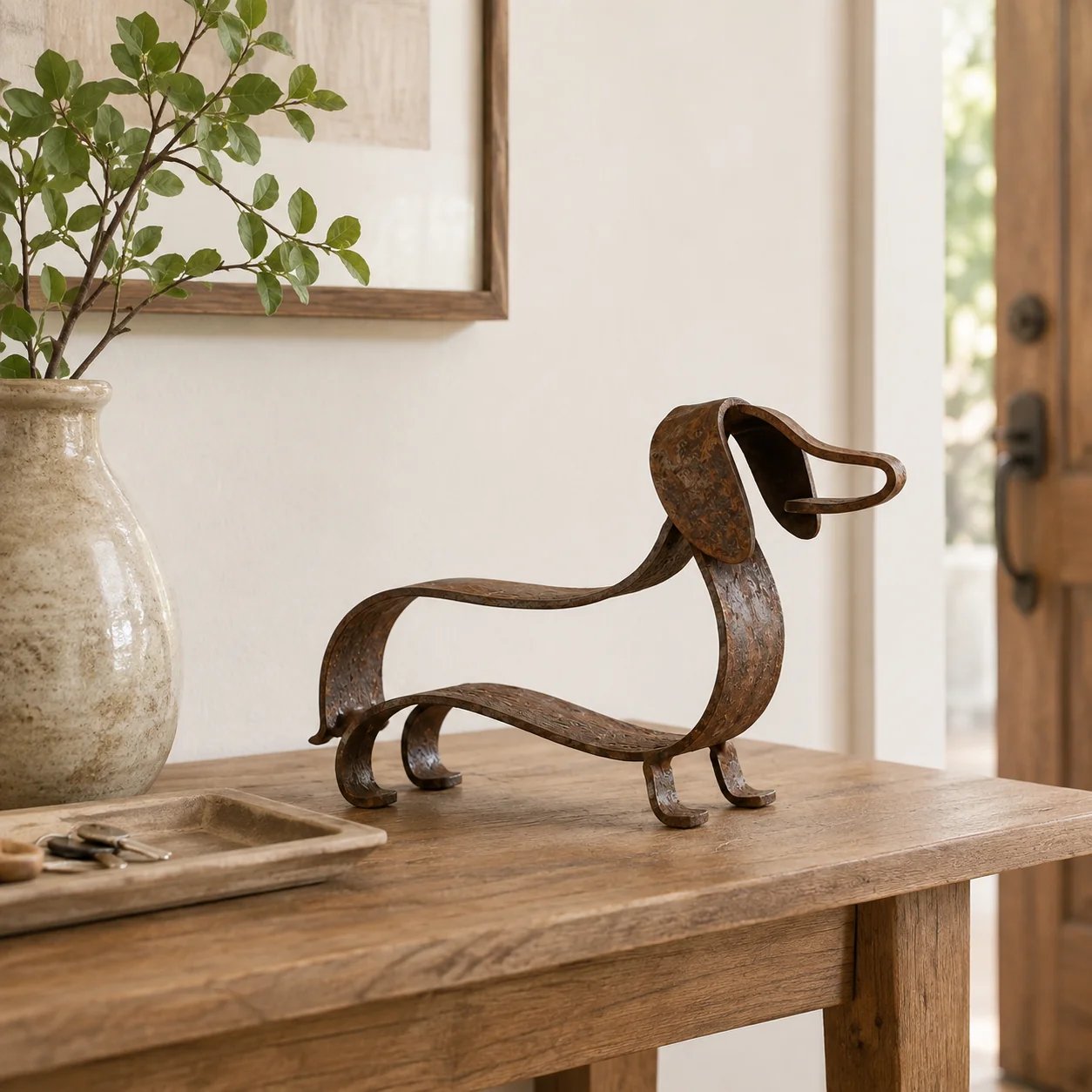 Dachshund Sculpture Side View