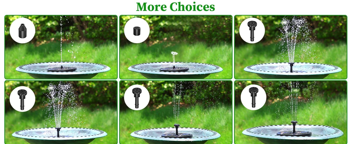 Glass solar panel surface on floating bird bath fountain