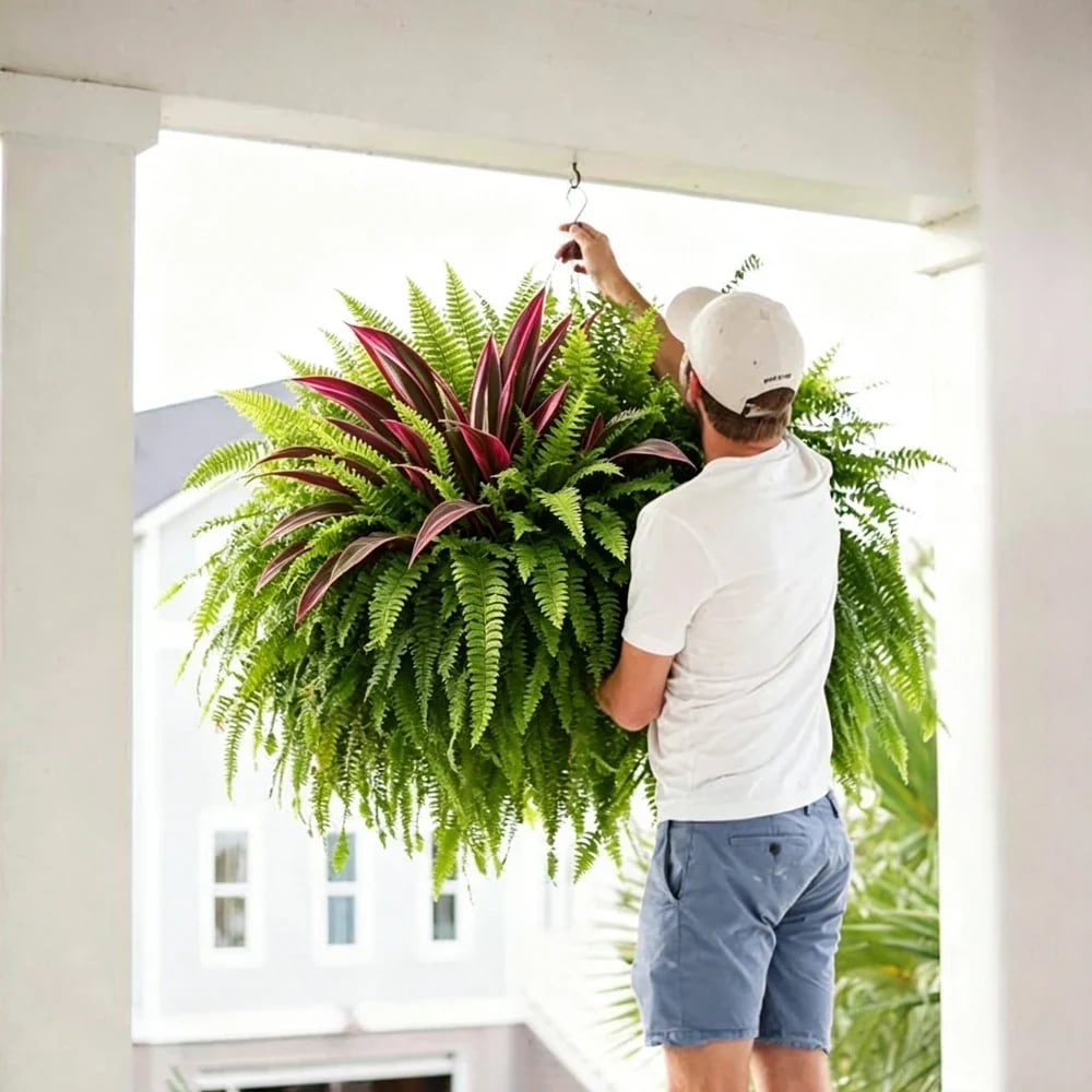 UV-resistant artificial foliage close-up