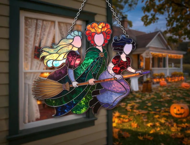 🔥2025 HALLOWEEN SALE - 🧙🧹Halloween Witch Suncatcher