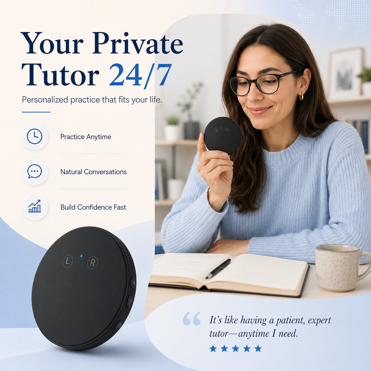 How to use AI language practice companion