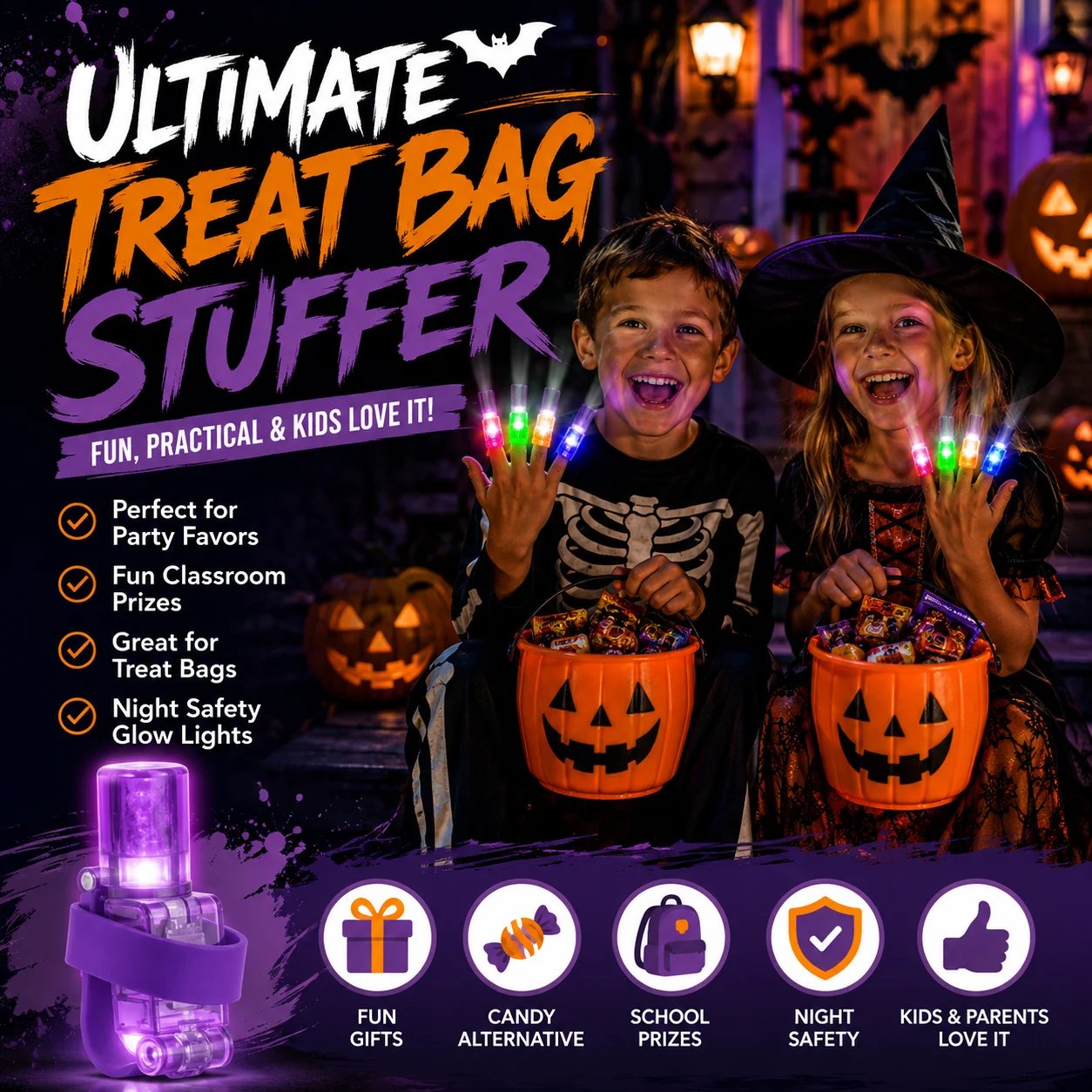 Halloween goodie bag projector lights