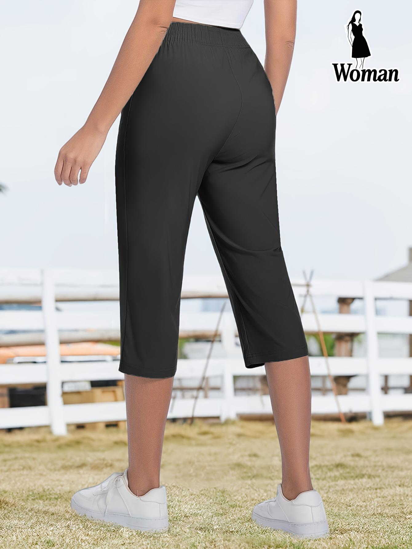 3-Pack Women’s Capri Pants – Loose Fit, Summer Drawstring Waist, Zipper Pockets, Breathable High-Stretch Fabric, Suitable for Everyday Wear 3-Pack Women’s Capri Pants – Loose Fit, Summer Drawstring Waist, Zipper Pockets, Breathable High-Stretch Fabric, Suitable for Everyday Wear