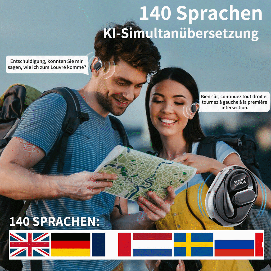 💎AI-Übersetzung Kabellose OWS Bluetooth 5.4-Ohrhörer (kompatibel mit iOS und Android)
