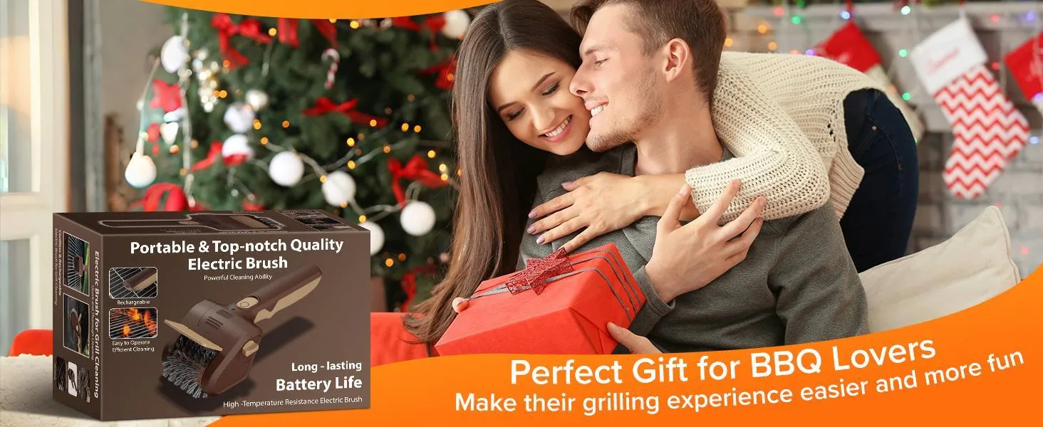 LRLY Electric BBQ Grill Brush, Cordless Rechargeable, Premium Stainless Steel Bristles, Barbecue Utensils, Removes Rust & Grill Grease, 2 Replacement Cleaning Brushes, Deep Cleaning Barbecue Accessory for All Grill Types & Grates LRLY Electric BBQ Grill Brush, Cordless Rechargeable, Premium Stainless Steel Bristles, Barbecue Utensils, Removes Rust & Grill Grease, 2 Replacement Cleaning Brushes, Deep Cleaning Barbecue Accessory for All Grill Types & Grates