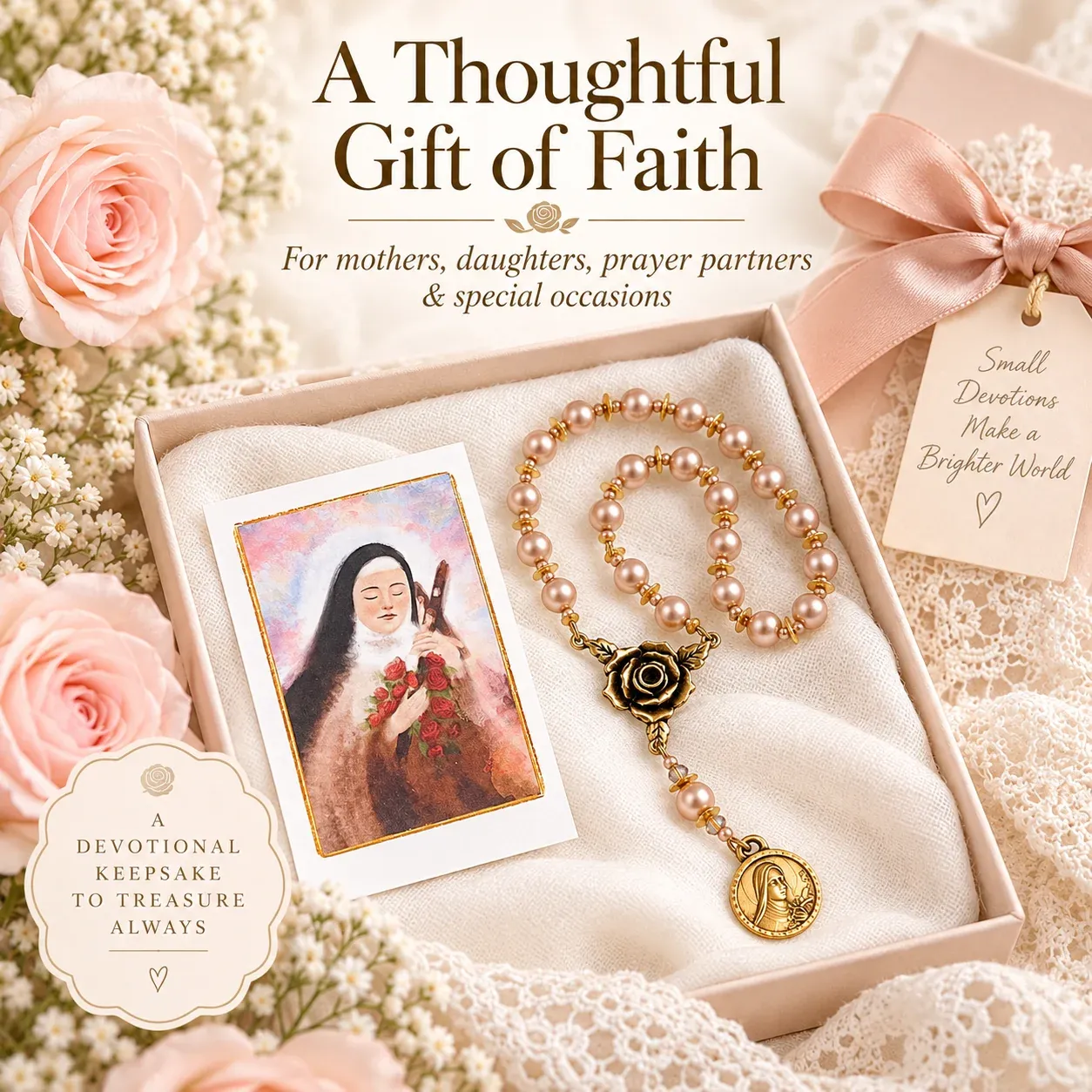 St Therese Rose Novena Chaplet meaningful faith gift