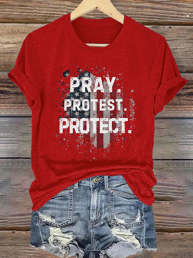 Protest Protection Kit Women's Pray Protest Protect Print Shirt