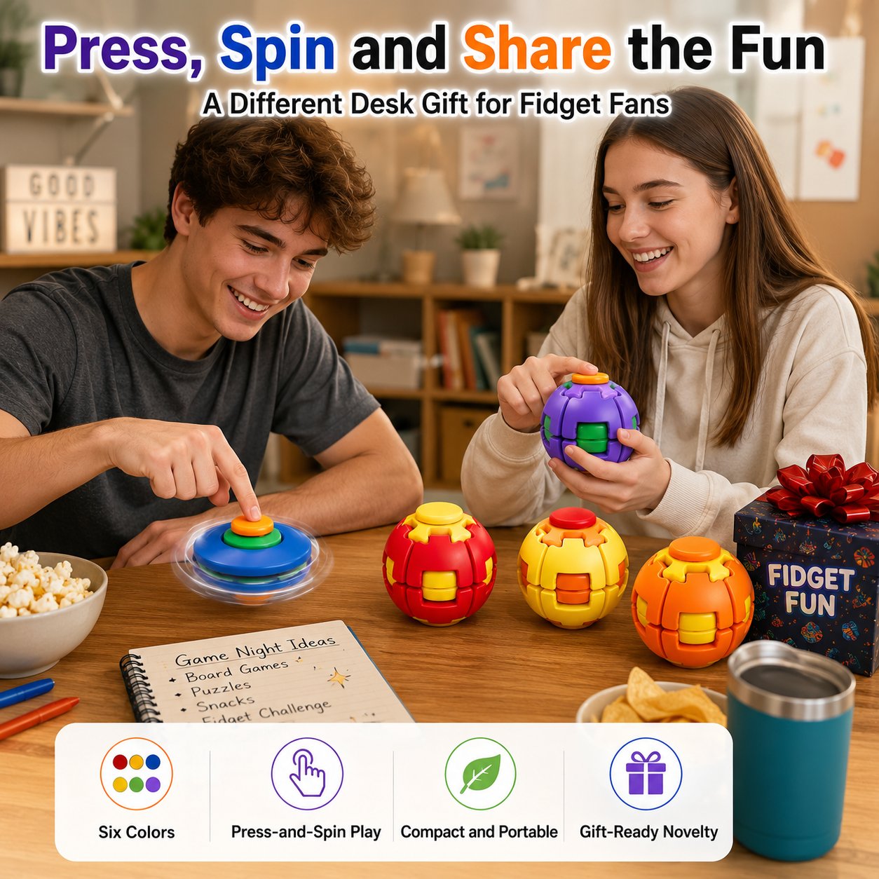 Transforming fidget toy gift for teens students and coworkers