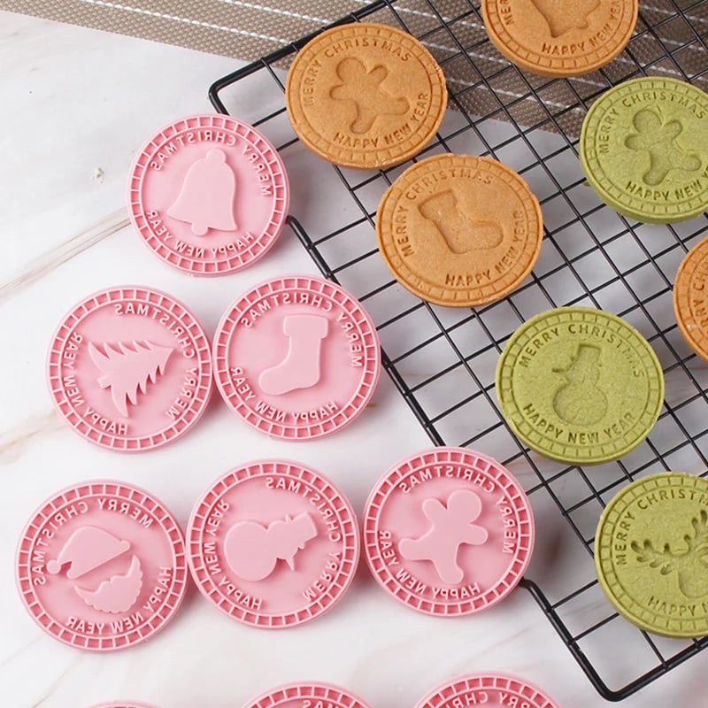Festive Christmas cookie stamp designs