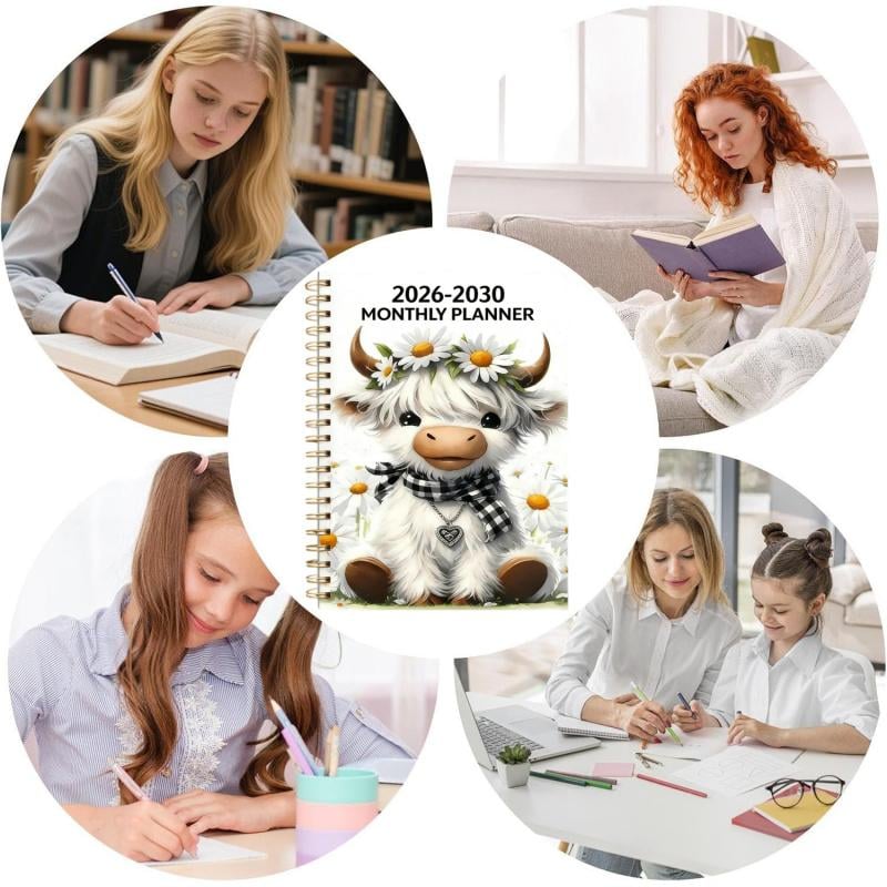 Highland Cow planner used by students and adults