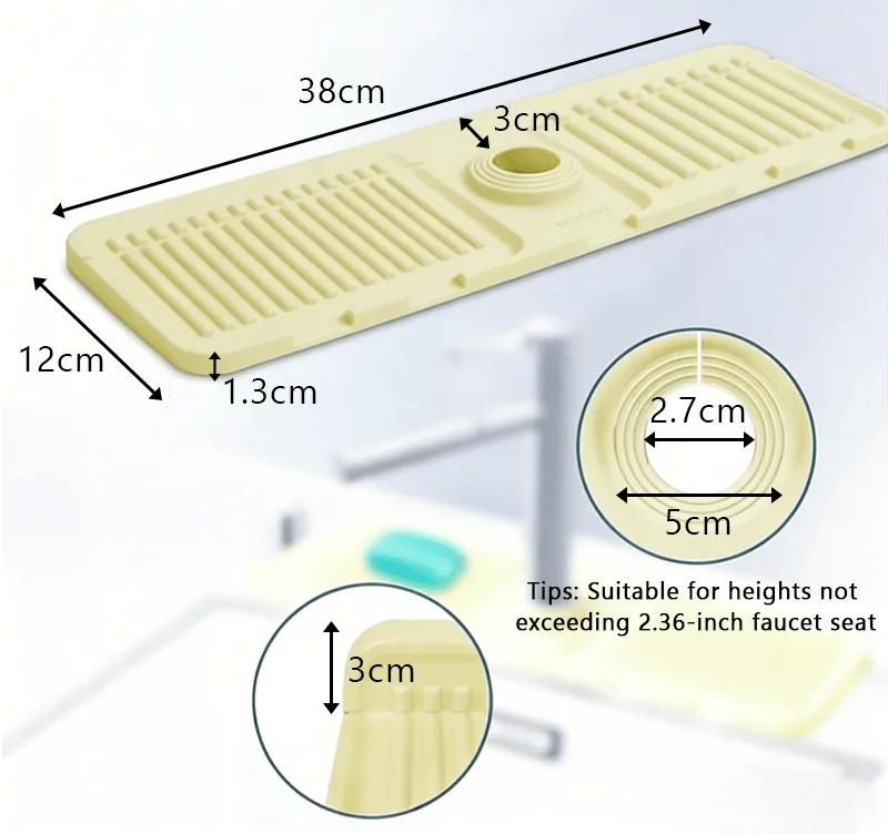 Faucet mat size and color options
