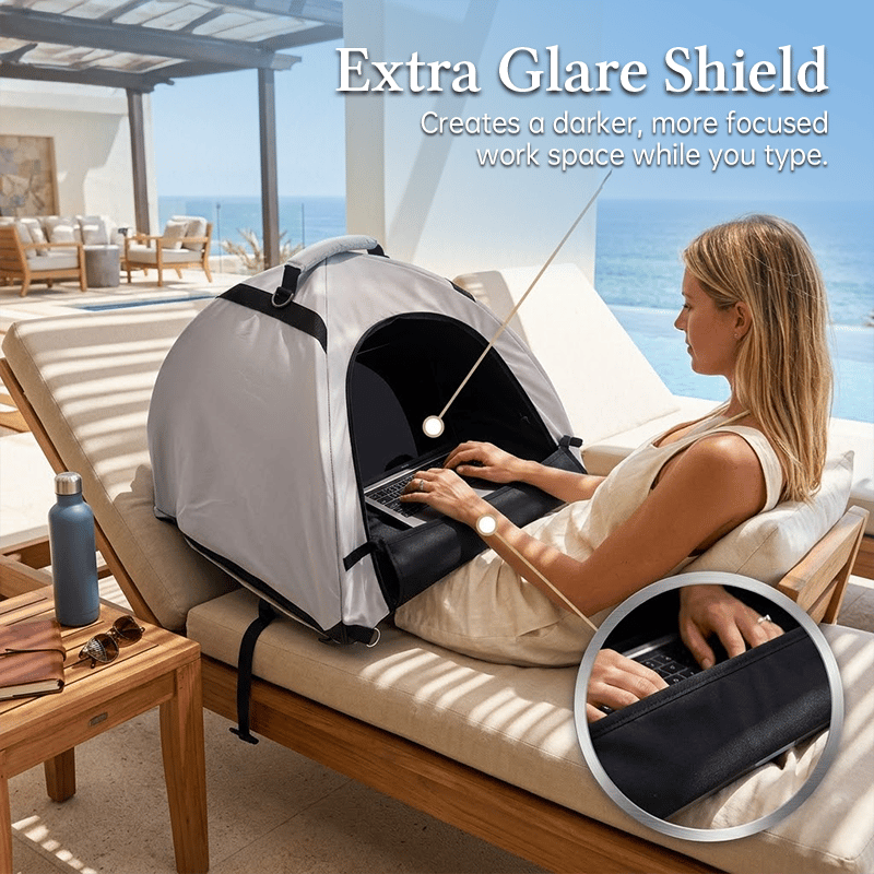 💻 Portable Laptop Sun Hood & Privacy Tent