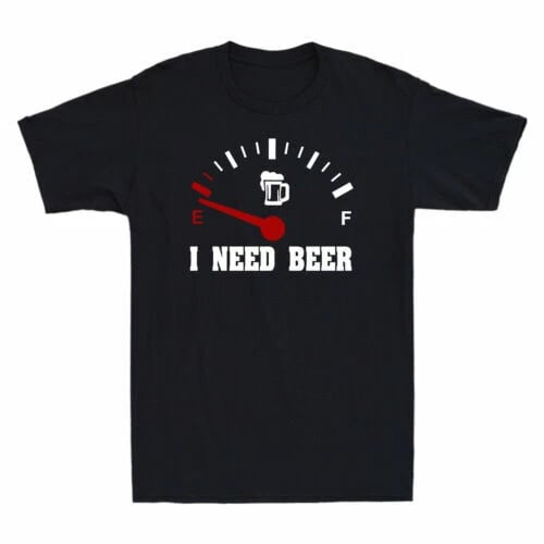 I Need Beer Drinking Lover Funny Men's T-Shirt - Black / XS