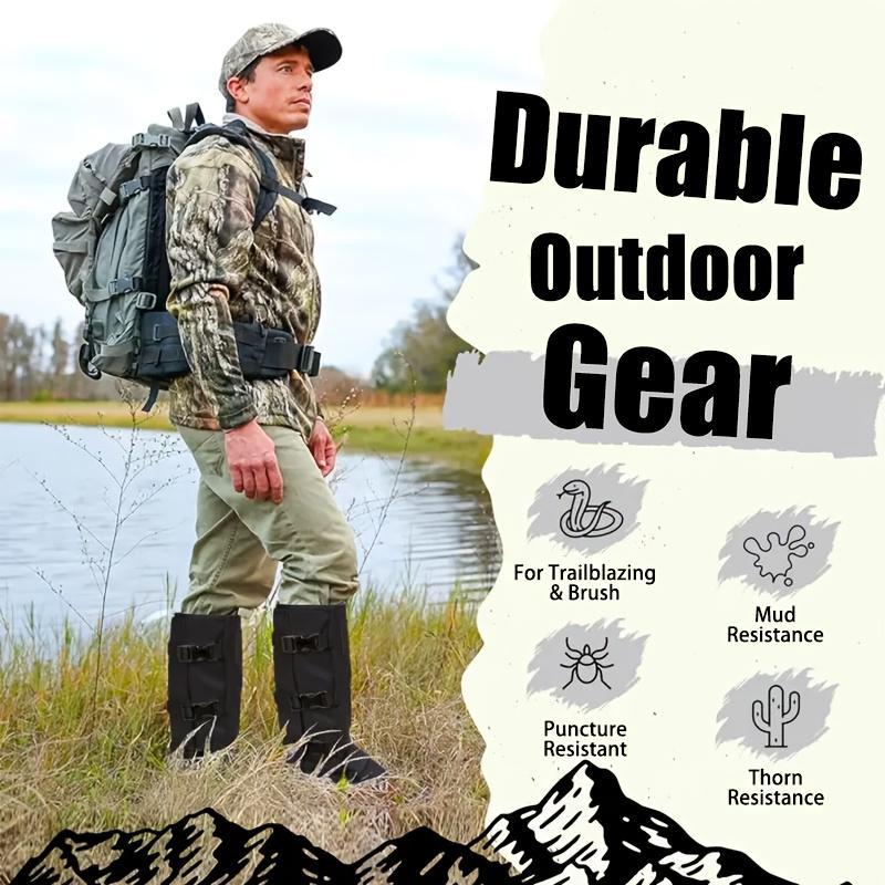 Unisex Adjustable Outdoor Snake-Resistant Leg Gaiters, Abrasion-Resistant Durable Fabric Protective Gear for Hunting, Hiking