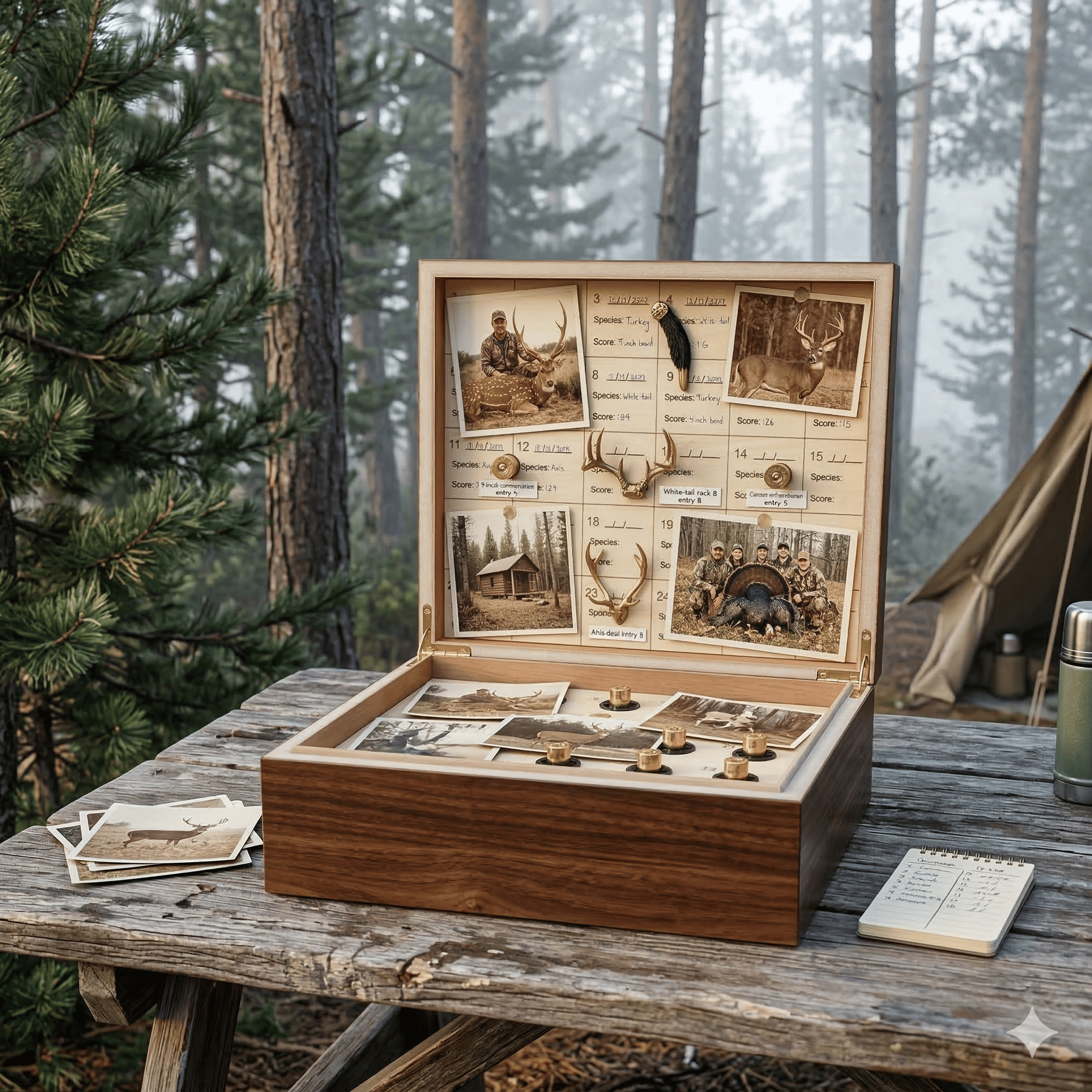 Hunting tradition and legacy keepsake box