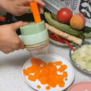 Portable electric vegetable chopper