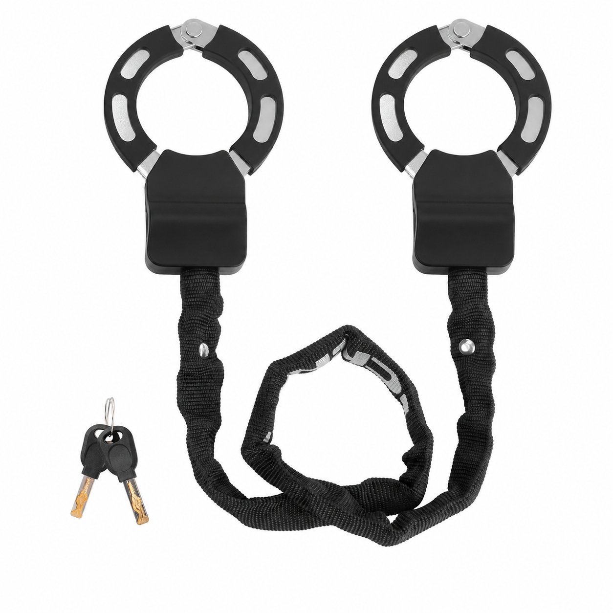 Dual-cuff chain lock with two keys