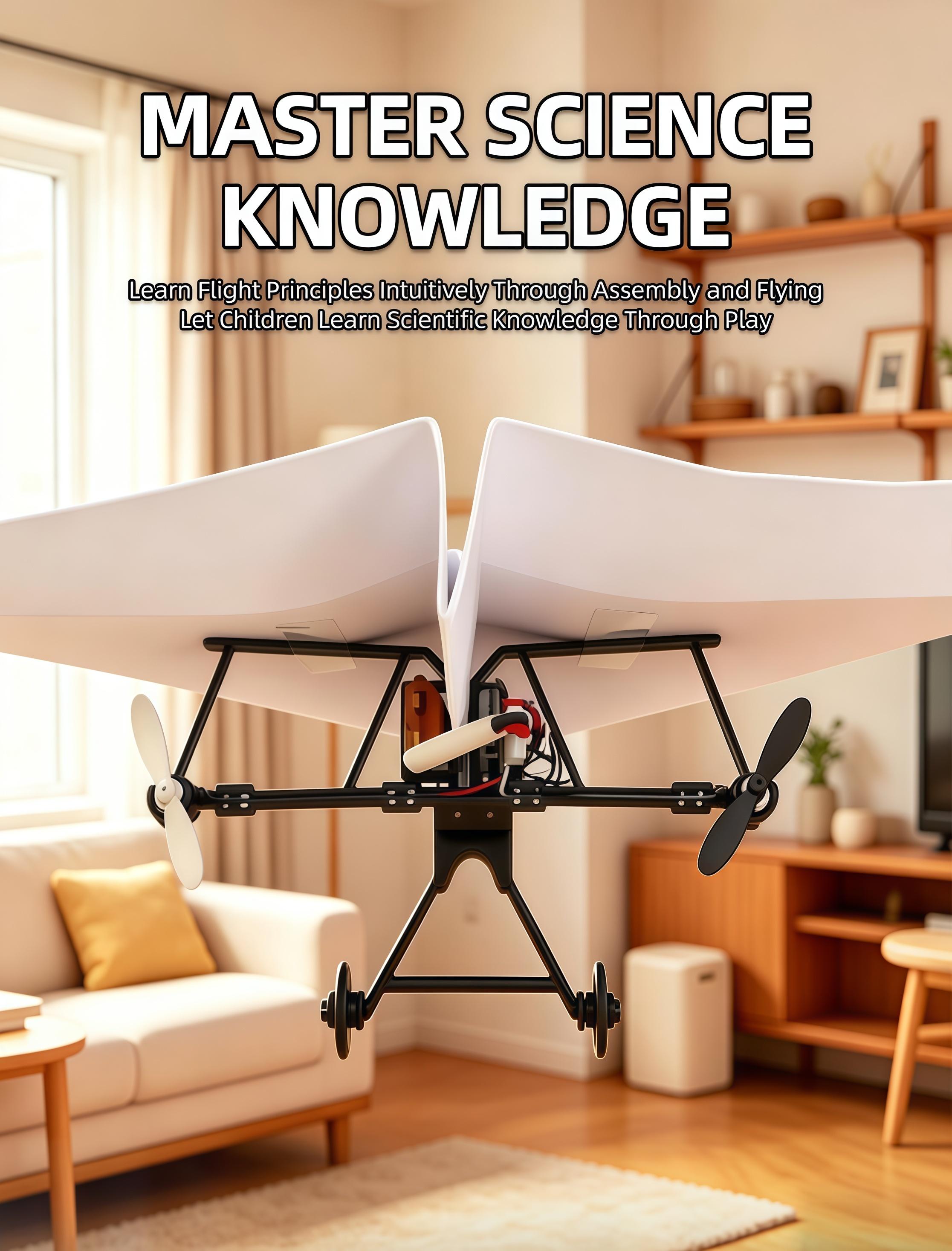 Hotfree Power-Up RC Paper Airplane Kit with Gyro Stabilizer – DIY Electric Remote Control Plane with Dual Propellers, Lightweight Foldable Flying STEM Toy for Kids & Adults, Perfect Birthday Gift