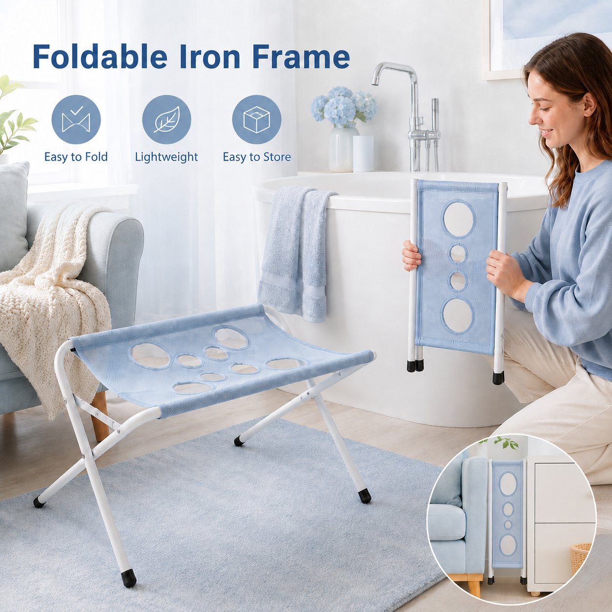 Foldable Painted Iron Support Frame