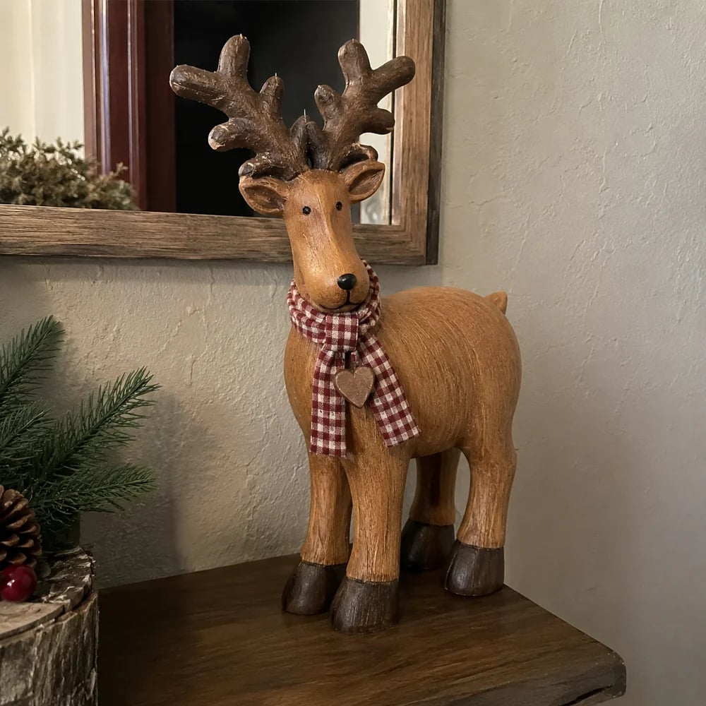 Customer photo of rustic reindeer figurine