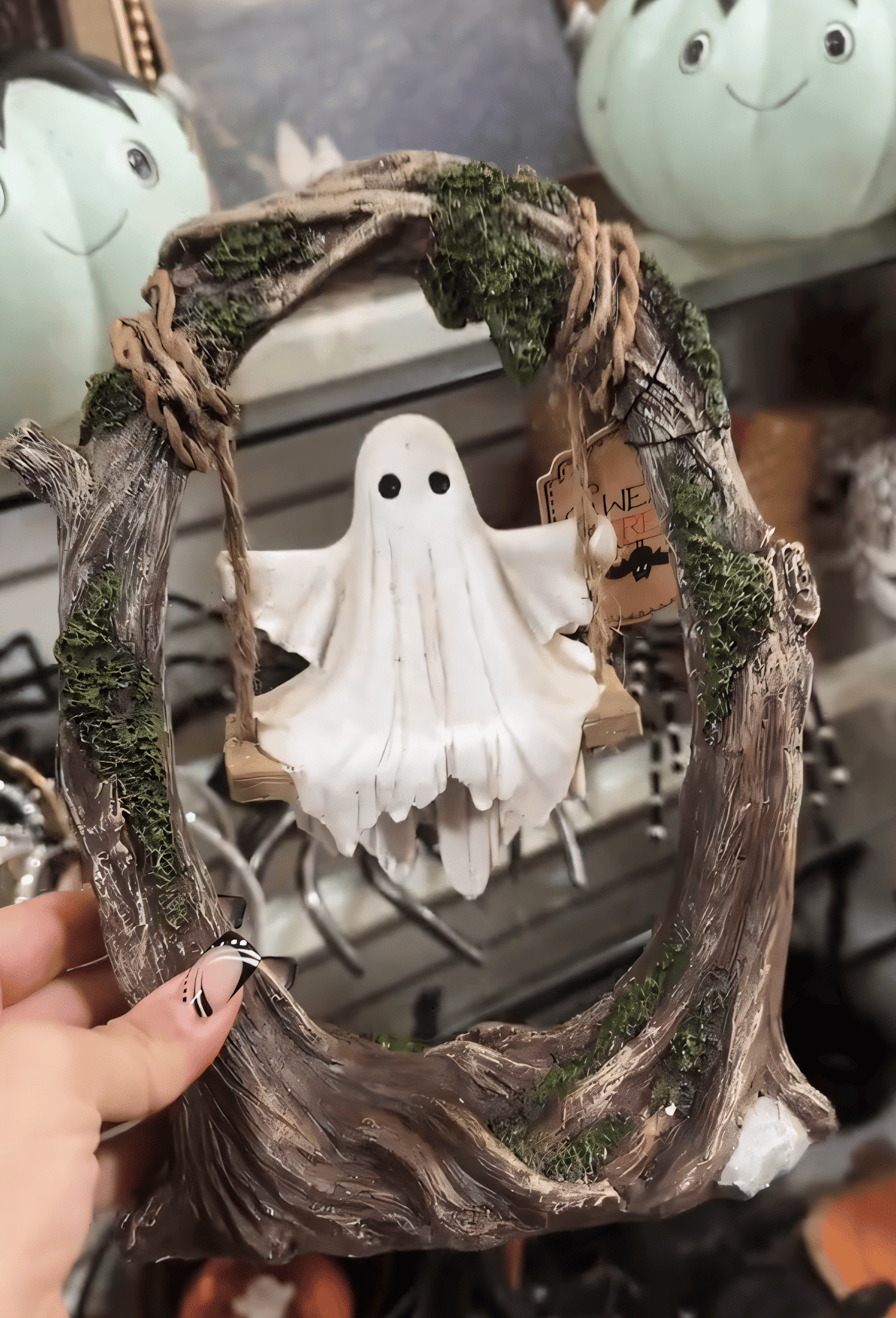 🔥Early Halloween Offer👻2025 Oncandforal®Swinging Shadows: Ghost on a Tree Swing
